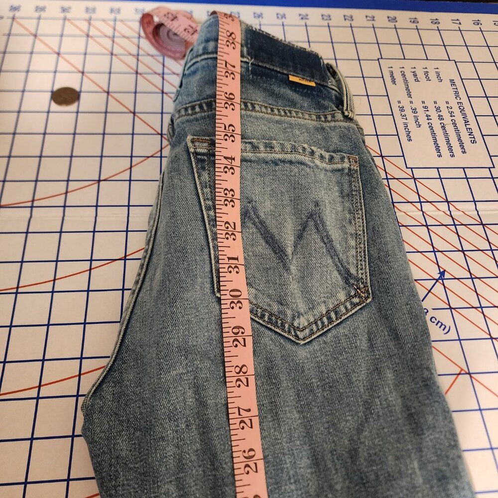 MOTHER The Tripper Flood Fray Jeans NWOT Blue Size 25 - Picture 14 of 14